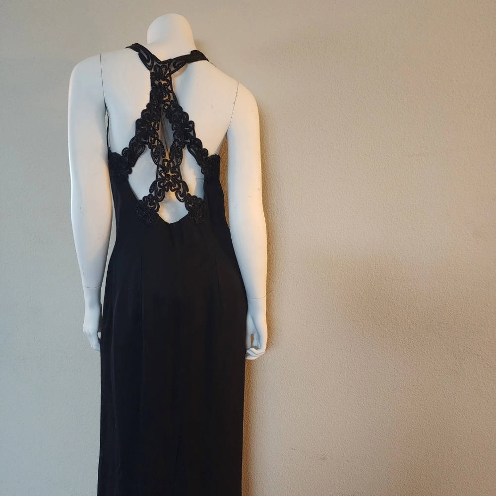 Jessica McClintock Beaded Back In Floral Design With Lining